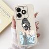 For Itel A50 Back Cover On ItelA50 A 50 Coque Funda Flower Butterfly 2024 New Women Fashion Phone Case Liquid Silicone Bumper