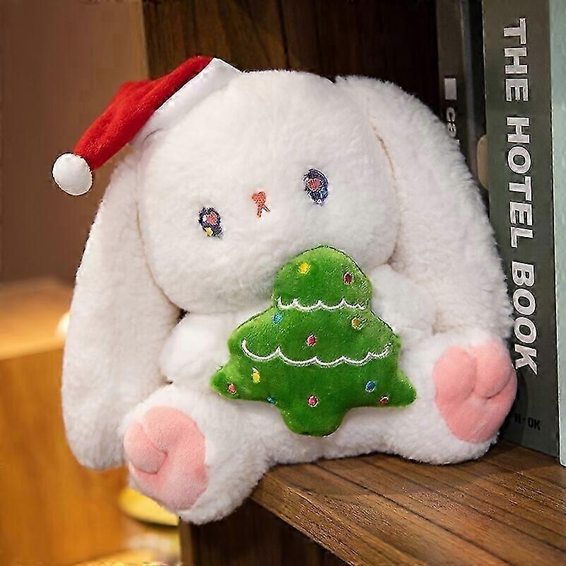 Cute Cartoon Soft Christmas Rabbit Plush Toy Rabbit Doll Childrens Comfort Doll Christmas Birthday Gift