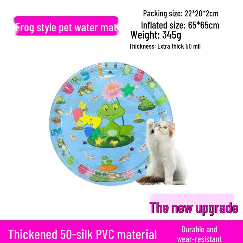 

Douyin Cartoon Pet Inflatable Water Mat - Scratch-Resistant and Thickened for Cats