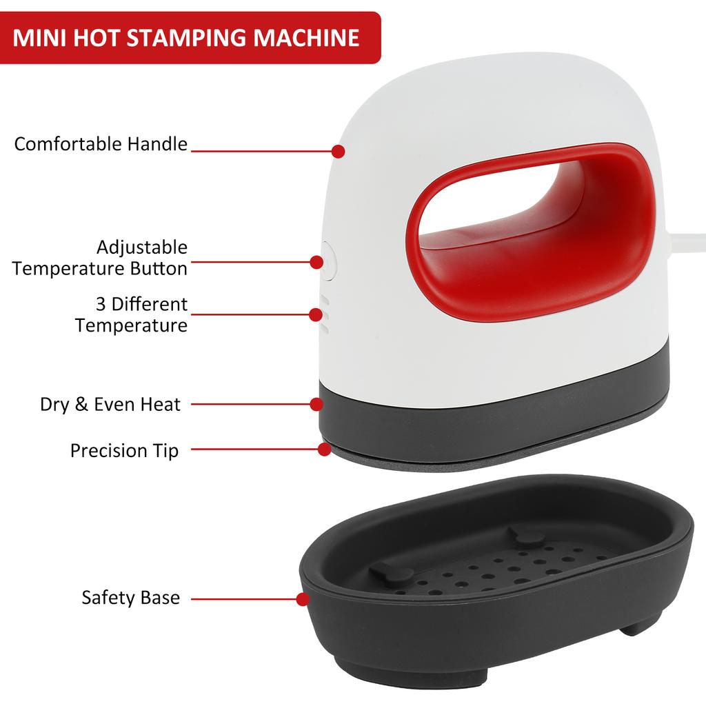 Mini Heat Press Machine 3 Heating Mode Small Heat Transfer Machine Portable Iron Press Machine Auto Off T Shirt Printing Machine