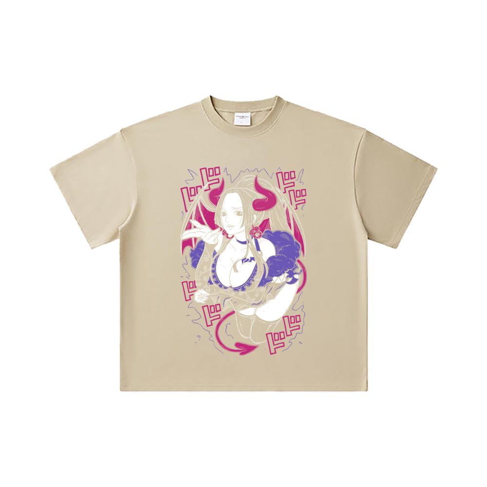 260 GSM Double Yarn 32 Count 100% Cotton One Piece V76 Boa Halloween Print Unisex Heavy Cotton T Shirt