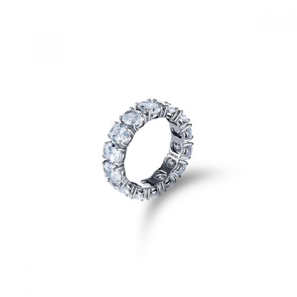 Tani by Minetani Oval Cut Eternity Ring Silver   Ms4r004q
