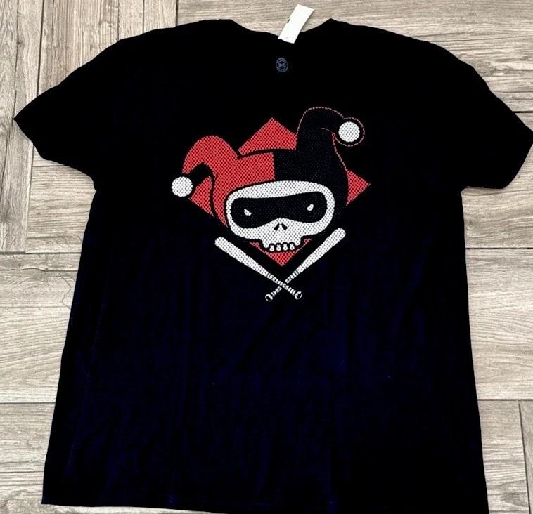 2016 Harley Quinn Jester Hat Baseball Bat T-Shirt Licensed DC Comics Size XL S