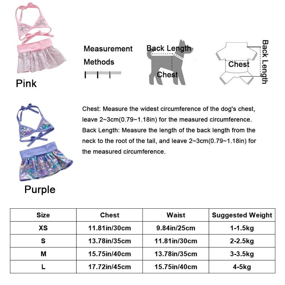 Fishscale Pattern Pets Swimsuits Sexy Dog Beach Skirt Pet Supplies Kitten Skirts for Puppy Cat