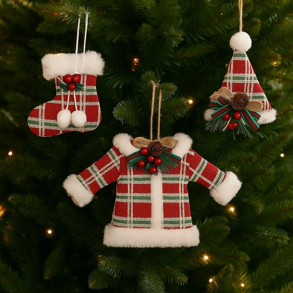 Clothing Christmas Tree Pendant Plush Christmas Decorations  Party Favors
