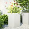 VidaXL Planters 2 Pcs White Hexagon 46x40x45 Cm Steel, Flower Planter, Patio Planter, Garden Planter, 851111