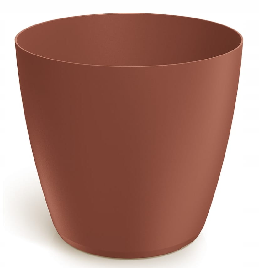 Brick-red matte plastic flowerpot 178x164 cm smooth cover Mate