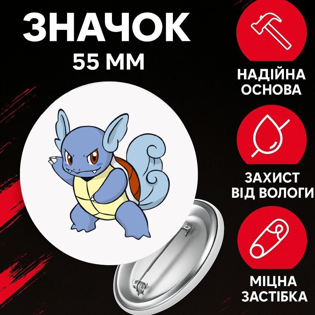 

Значек Покемон Pokemon на булавке на рюкзак 55 мм 1 шт 44 різнокольоровий