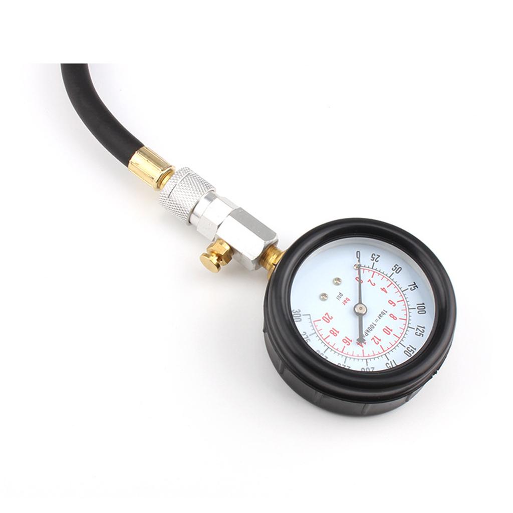 Compression Tester Kit Small Engine Cylinder Test Pressure Gauge Tool Set Testing Motorcycle Car Automobile