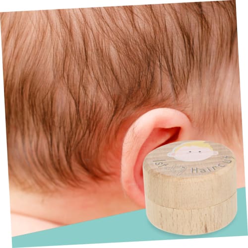 Totority Wooden First Haircut Keepsake Box, a Storage Case for Baby Hair, Perfect for Preserving Memories, Convenient Storage and Long-Term Protection