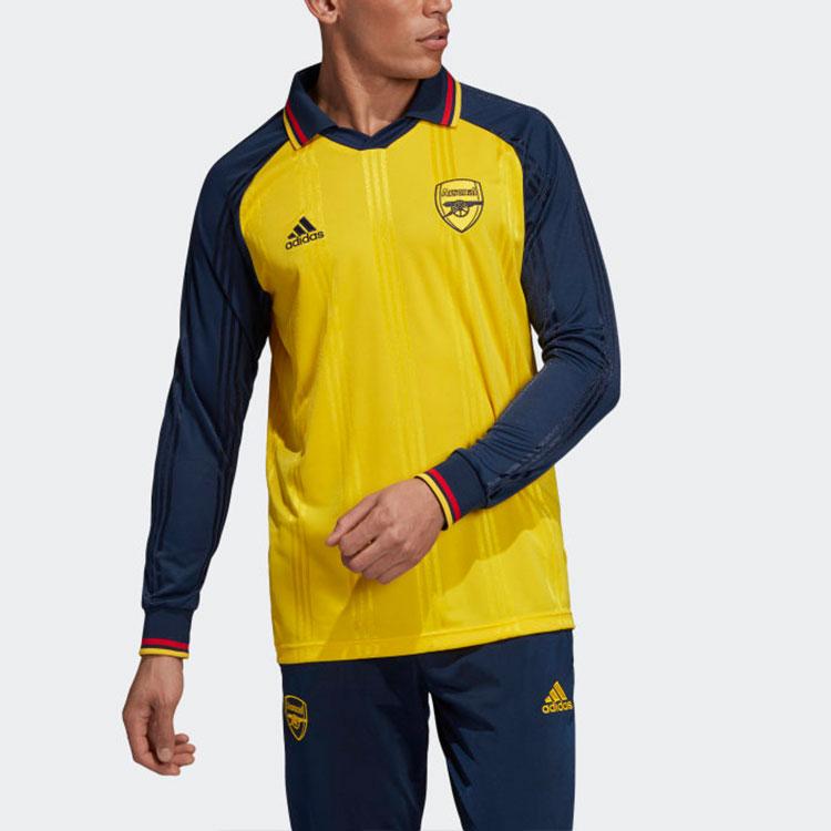 Adidas Tricou cu mânecă lungă pentru antrenament fotbal Arsenal pentru bărbați Topuri Galben EH5614