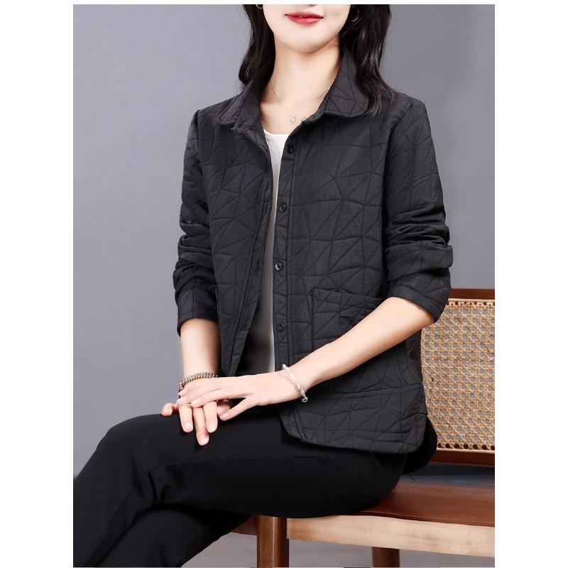 Middle-aged Mother's Jacket Casual Autumn Short New Loose Fashionable Foreign Temperament Versatile Short Top for Women