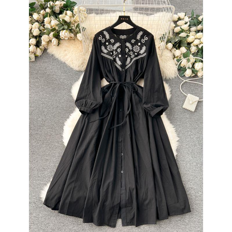 Dress Bohemia Retro Loose Big Hem Travel