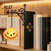 Decorative Book Nook Light Halloween Bookshelf Light, Vintage Metal Shelf Lamp, Battery Powered Miniature Chandelier for Bookcase Warm LED Nightlight