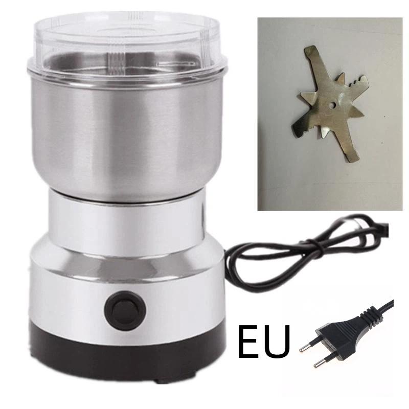 Multifunkční elektrický nástroj na mletí kávových zrn Nerezový mlýnek na semínka, koření, bylinky, ořechy Kávovar 1 ks