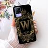 For Vivo V21e V2061 Y73 2021 Case Initial Letter Silicone Protective Soft Back Cover Case For VivoV21e 5G Case V2055 Phone Funda