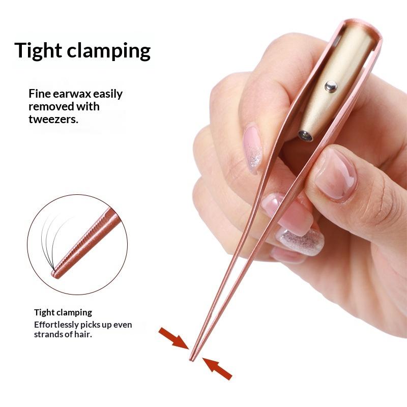 Children'S Luminous Ear Scoop Visual Earpick Ear Scoop Luminous Tweezers Booger Clip Ear Pick Set