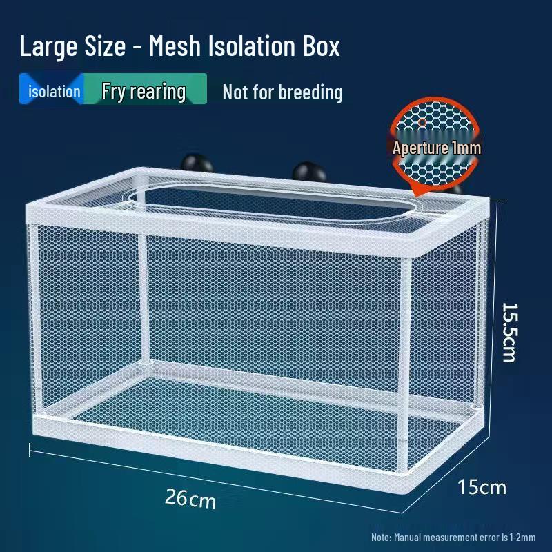 Bettafisch Isolations- und Zuchtbox: Schwimmendes Schutz-Aquarium für kleine Fische und Guppy-Jungfische