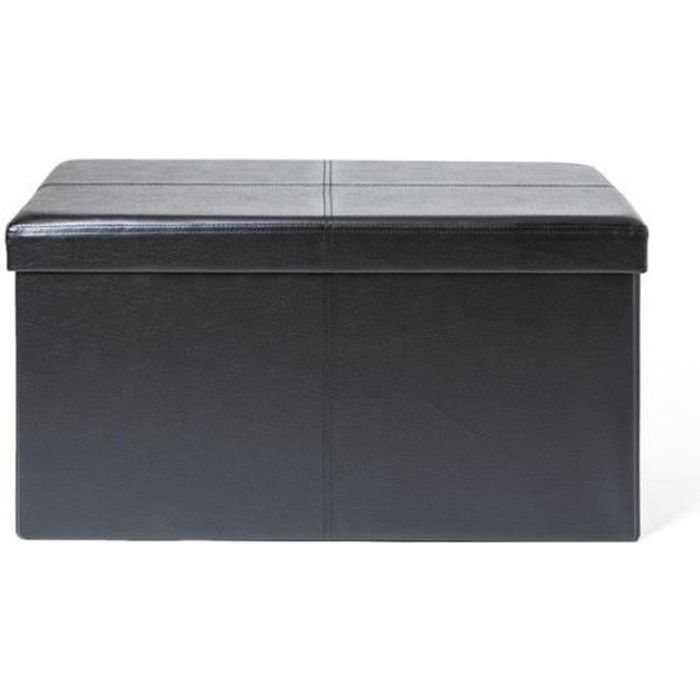 Foldable Storage Chest Bench Black - HOMEROKK