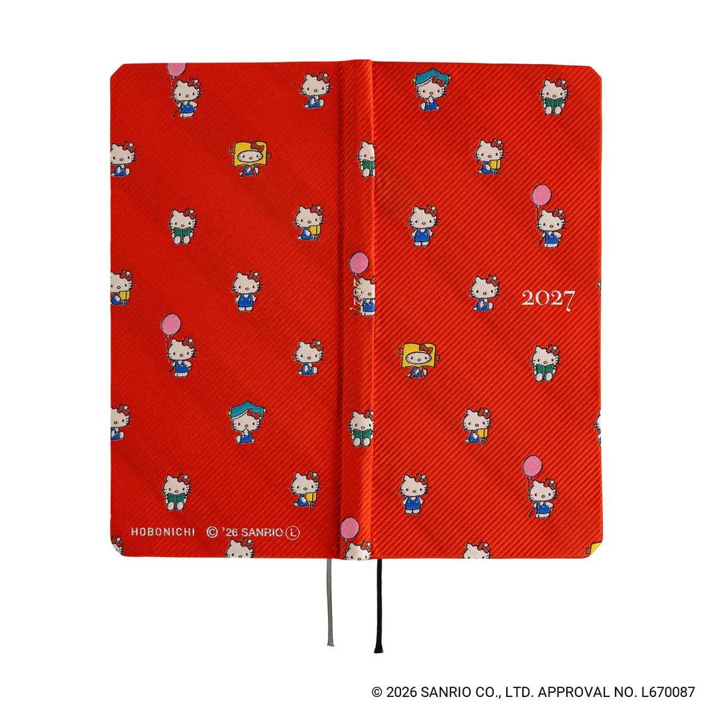 Hobonichi Techo 2027 Weeks English Edition HELLO KITTY/Planner and Friends January Start Weekly Left-Hand Slim Vertical