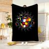 Art Illustration RRubik Cube Pop Throw Lightweight G Flannel Blanket Soft Skinfriendly for Summer Cooling