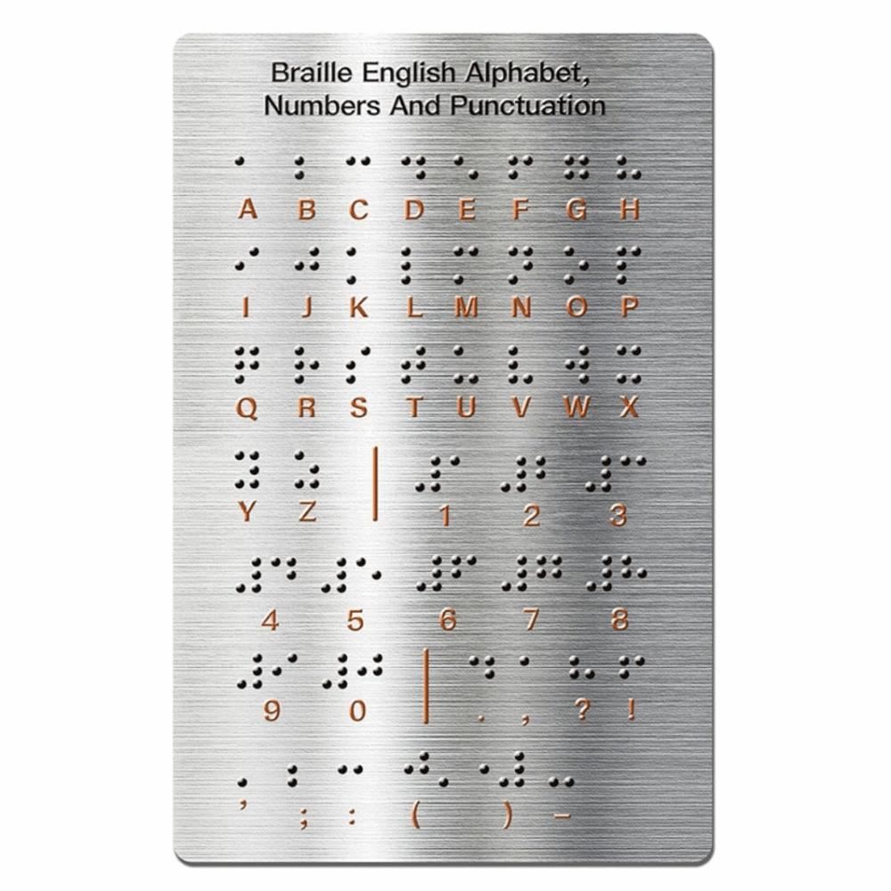 Efficient Braille Alphabet Board Professional Braille Self-Learning Tool  Blind Children Learning