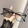New Model Square-shaped Plain Face Anti-blue Light Ultra-lightweight Large Face Slimming Glasses For Nearsightedness