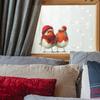 Christmas Cute Bird Window Sticker Self Adhesive Glass Door Home Festive Decor