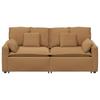 Modular Sofa with Cushions Beige