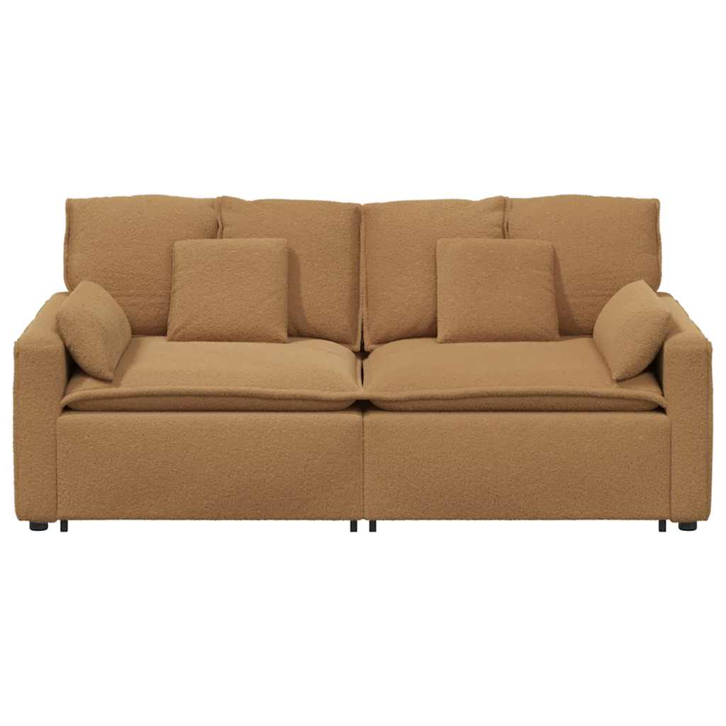 Modular Sofa with Cushions Beige