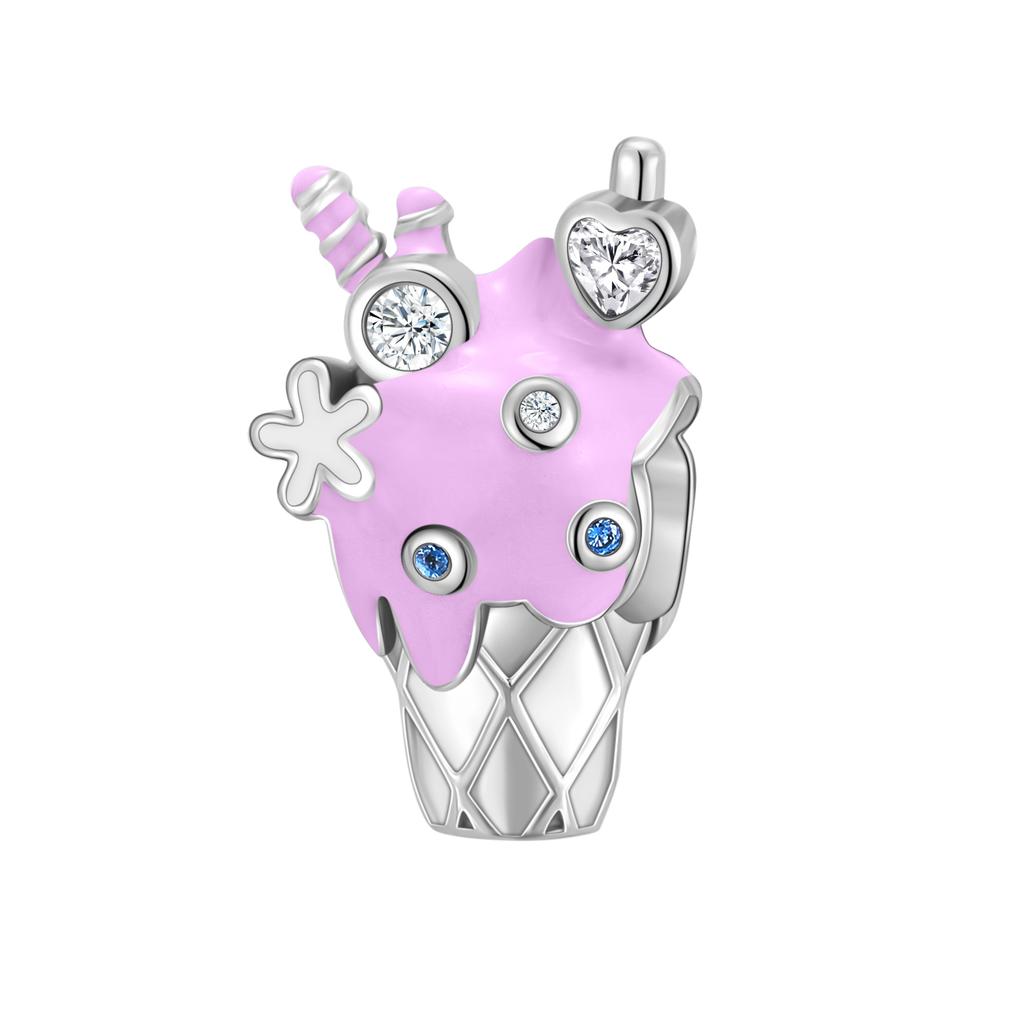 Brand New Summer Cake Charm Bead Component Copper Metal Fruit Ice Cream Candy Pendant Bead Component Bead Components Designed For Authentic Original