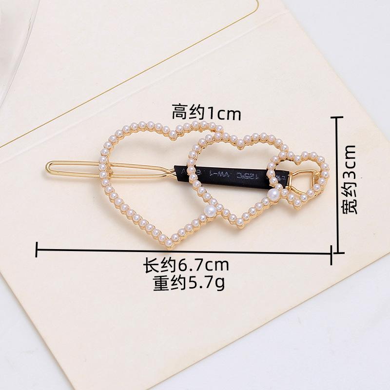 Pearl Hairpin, Advanced Sense, Exquisite Women'S English Alphanumeric Text Hairpin, Female Side Clip, Word Clip