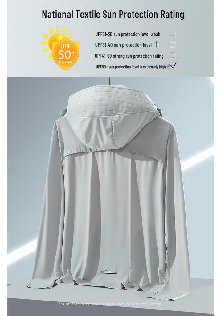 UPF50+ Breathable Ice Silk Sun Protection Hoodie for Men & Women - Outdoor & Cycling