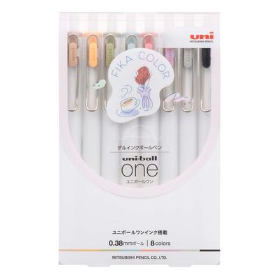 Mitsubishi Pencil Uniball One Gel Pen 0.38mm 8-Color Set UMNS38FC8C