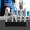 5Pcs 1/4inch Hex Shank High Speed Steel BurrsFile Tool Kit Rasp Die Grinder Bits Accessories Attachments, Carbide Burr Set for   Woodworking Carving