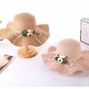 Ladies' Sun Hat Bow Flower Grass Hat Beach Hat