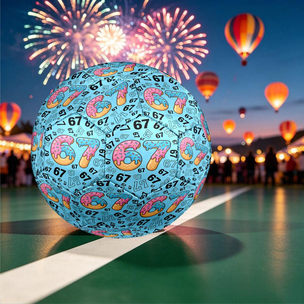 1pc Soccer Ball Pattern Football, Size 5 Soccer Ball Outdoor Athletic Training Ball, Unique Style, Exquisite Holiday Gift