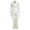 2025 Fashionable Rhinestone & Beadwork Suit: Jacket & Flared Pants Set