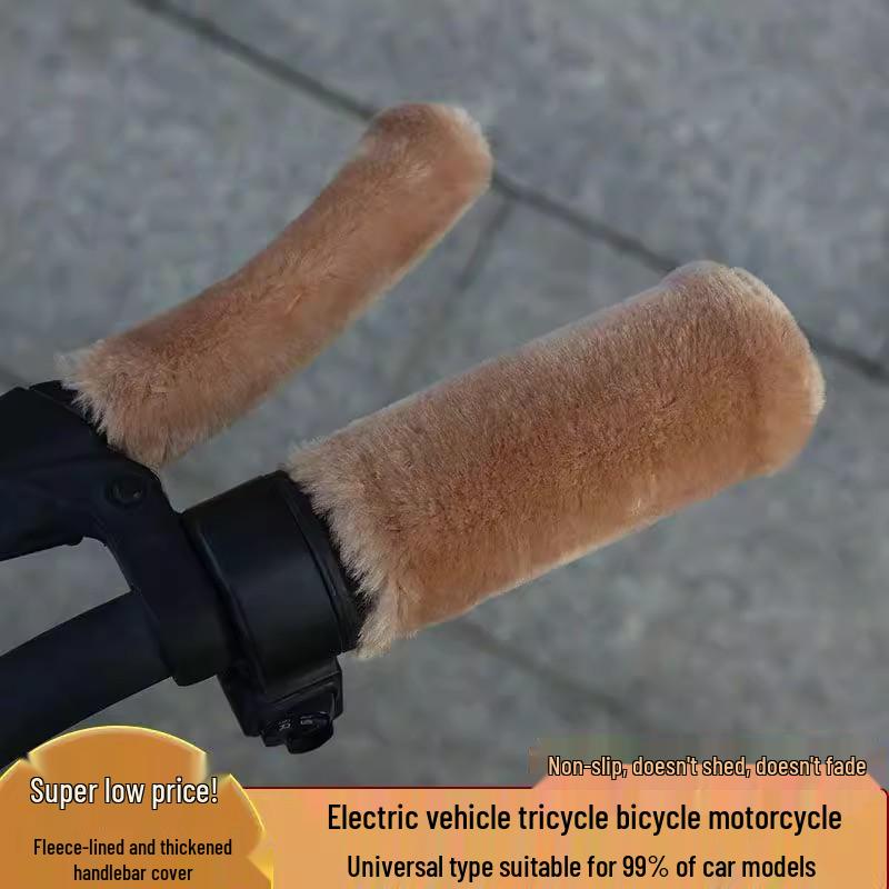 Electric Vehicle Winter Handlebar Warm Cover - Thickened Plush, Cold-Proof, Free Shipping