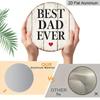 2D Flat, 1pc 7.87x7.87 Inch Round Aluminum Sign, Vintage "BEST DAD EVER" Aluminum Plaque, Father's Day Gift Decorative Sign, Suitable for Decorating