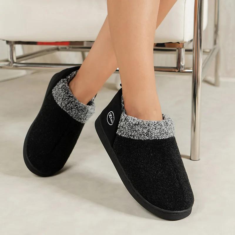 Fashion Winter Thicked Plush Ankle Boots Women 2025 Slip-On Non-Slip Warm Short Boots Woman Comfort Soft Sole Casual Cotton Shoes Female