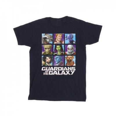 Girls Character Squares Cotton T-Shirt