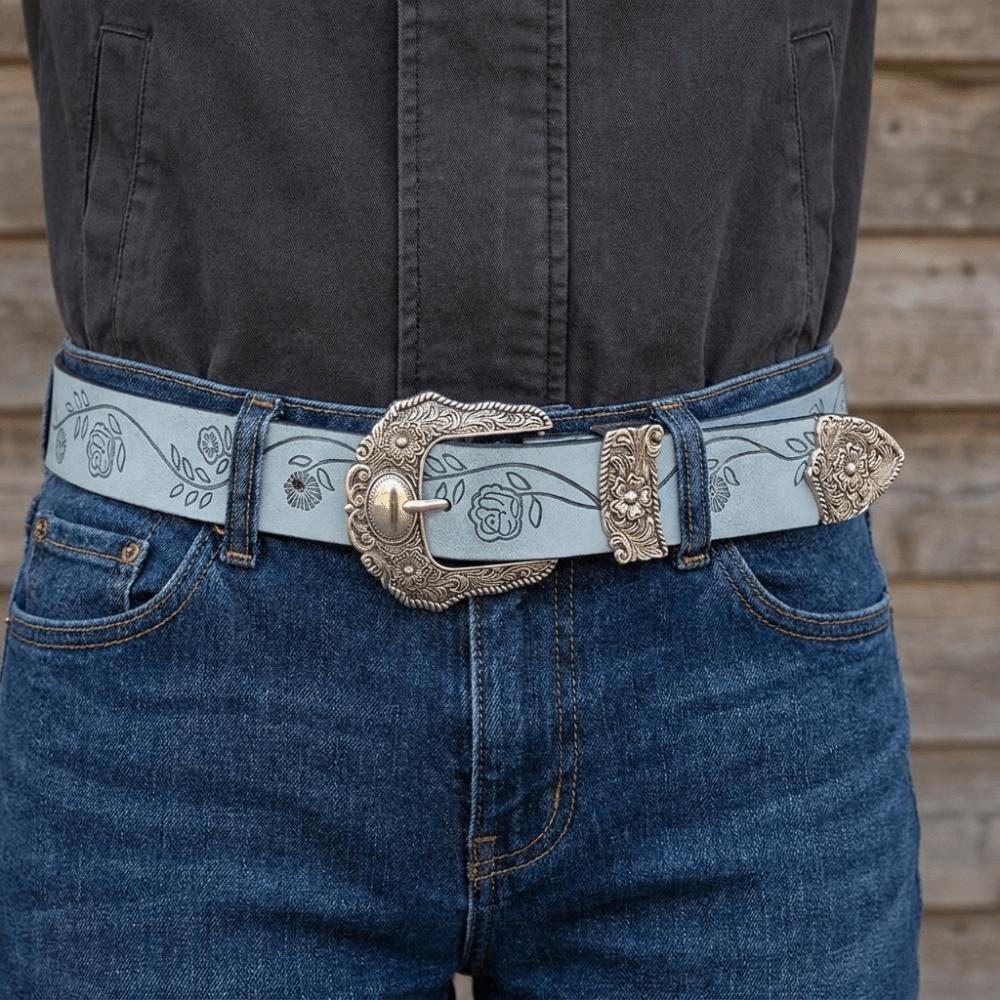 PU-Leder Westernstil Gürtel Y2K Damen Taillengürtel All-Match Bedruckte Gürtel Dekorative Jeans