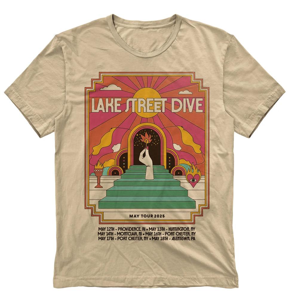 

Lake Street Dive Tour 2025 Gift For Fan Full Size S-5XL Sand T-shirt Unisex T-Shirt XXL