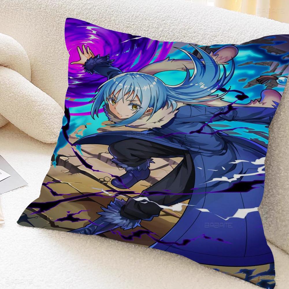 Anime Tensei Shitara Slime Datta Ken Cushion Cover Decorative Pillow Sofa Home Decor Case Pillow Cases