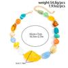 Colorful Beaded Necklace for Women, Multi-Color Irregular Resin Beads Choker, Bohemian Statement Jewelry