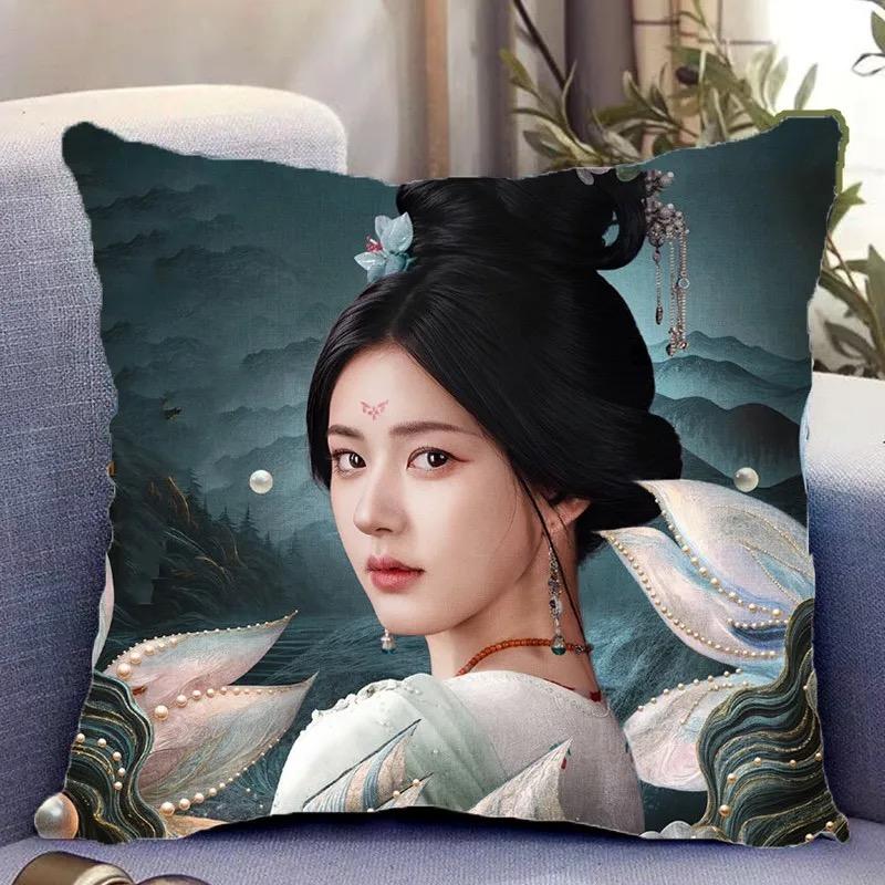 Zhao Lusi Liu Yuning Poster Double-side Printing Pillowcase TV The Story of Pearl Girl Drama Stills Home Decor Cushion Cover
