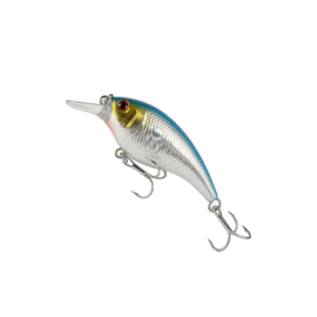 Angelköder Crankbait Hardbait Oberflächen-Imitationsfischköder Langlebiger Kunststoffkörper mit Drillingen für Süßwasserfischerei