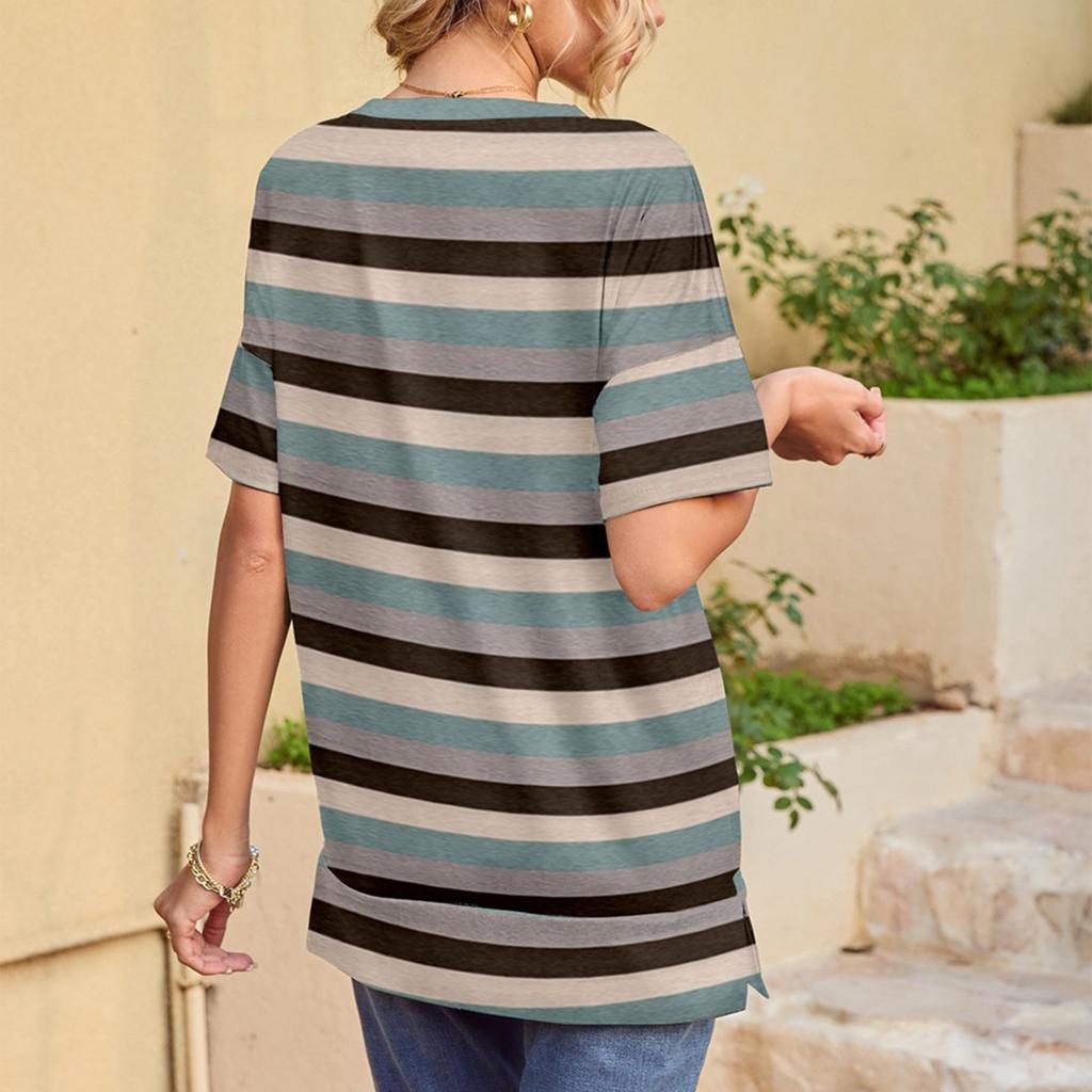 Women's T-Shirt Short Sleeve Round Neck Summer Top Casual Loose Basic T-Shirt