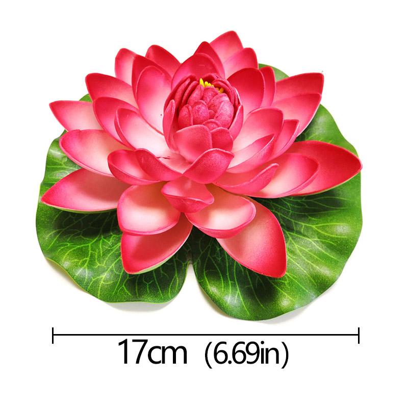 

17 см искусственный лотос плавающий имитация плана DIY домашний аквариум украшение плавающий аквариум сад лилия пейзаж пруд вода красный